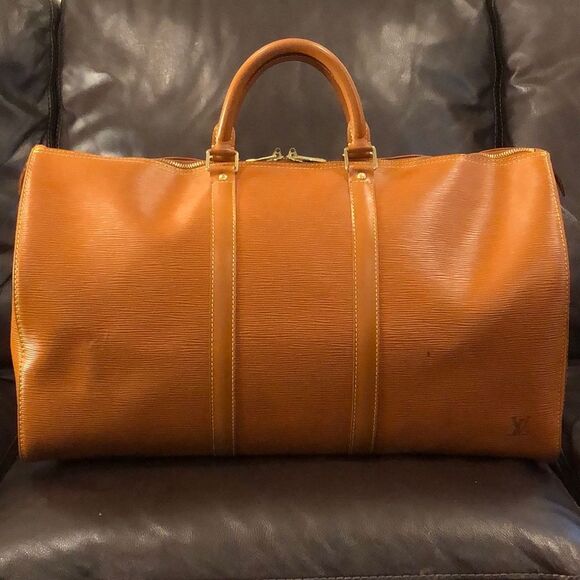 LOUIS VUITTON Cipango Gold Epi Leather Keepall LV 50 Boston Bag VI0994 Authentic - Picture 17 of 17